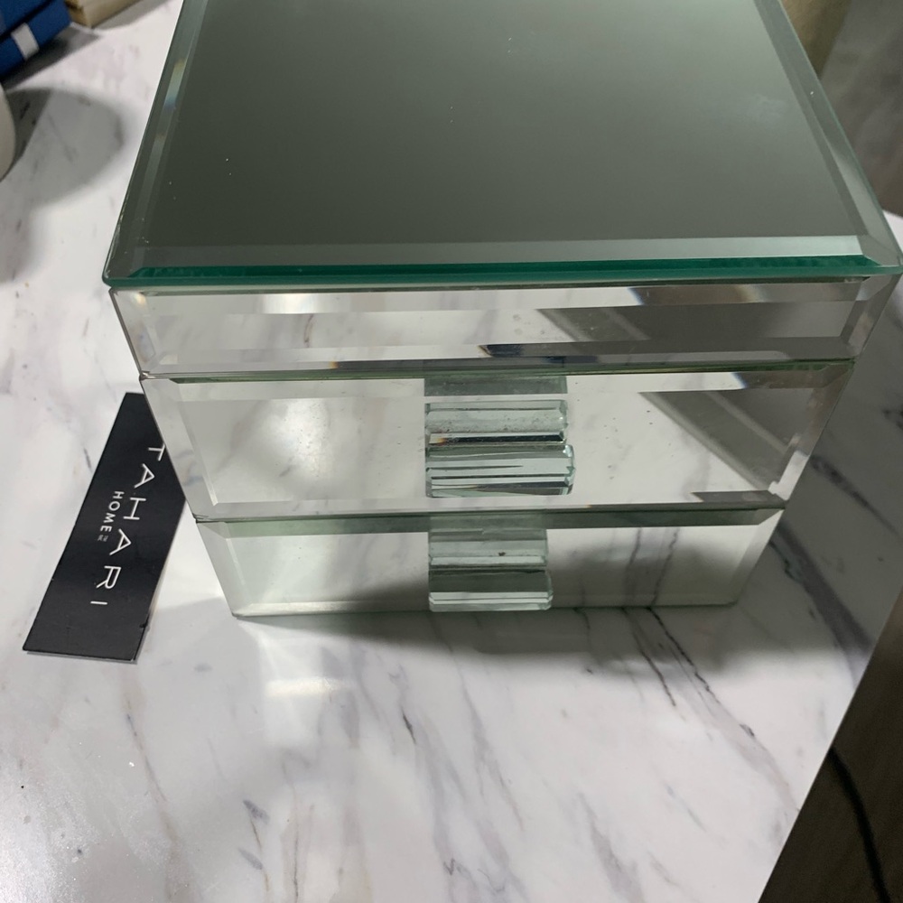Tahari Home Glass Jewelry Box